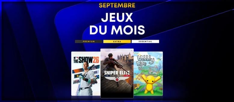 PlayStation Plus : les jeux du mois de Septembre 2026